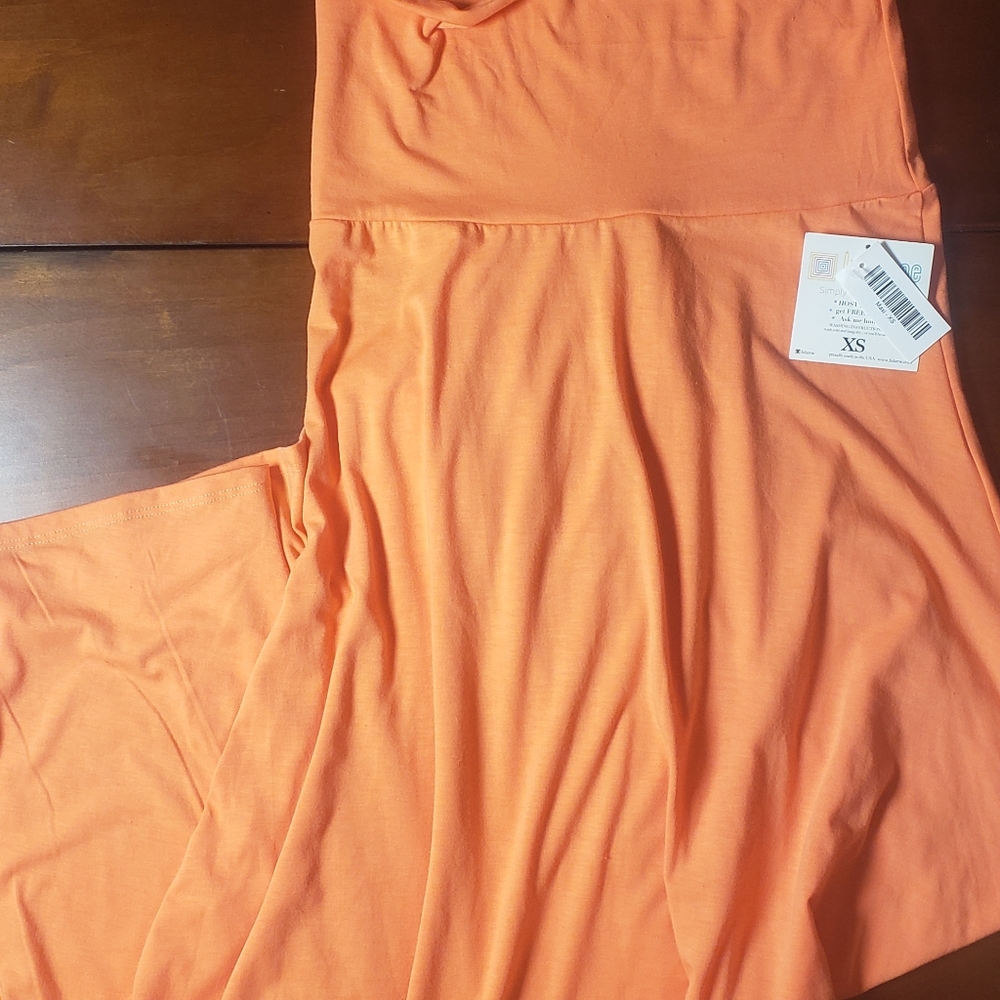 Lularoe Maxi Skirt NWT XS Peachy coral solid